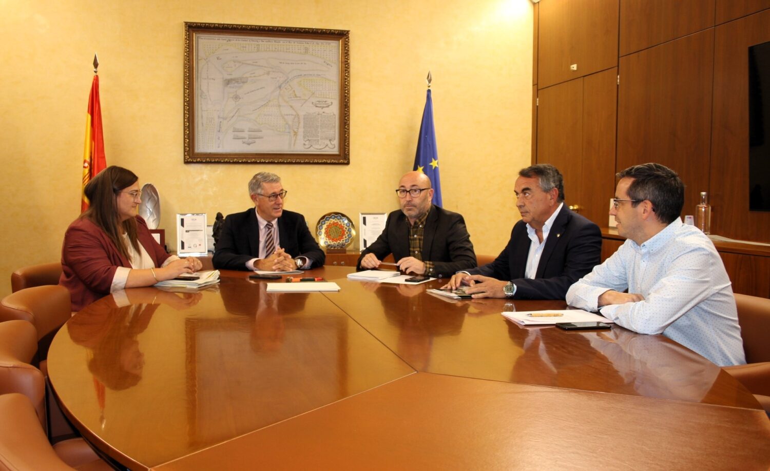 Presidente CHS, Delegado Agricultura Albacete y Antonio Montoya